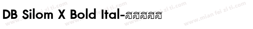 DB Silom X Bold Ital字体转换